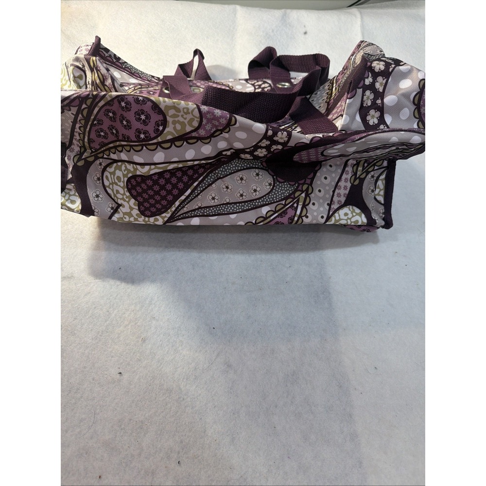 Thirty-One Organizing Utility Tote Retired Patchwork Paisley Bag Purple New - Picture 7 of 10